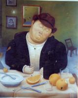 Botero, Fernando - Abstract oil painting.